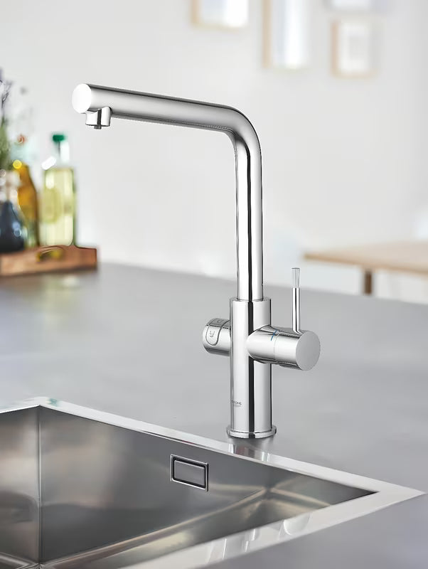 Kromirana armatura za pomivalno korito Grohe Blue Home Duo pro za filtrirano, ohlajeno in gazirano vodo
