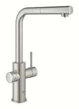 Grohe Blue Home armatura za pomivalno korito supersteel s filtrirno funkcijo in hladilnikom pro gazirano vodo