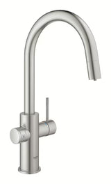 Grohe Blue Home armatura za pomivalno korito supersteel s filtracijo in hladilnikom pro za negazirano in gazirano vodo