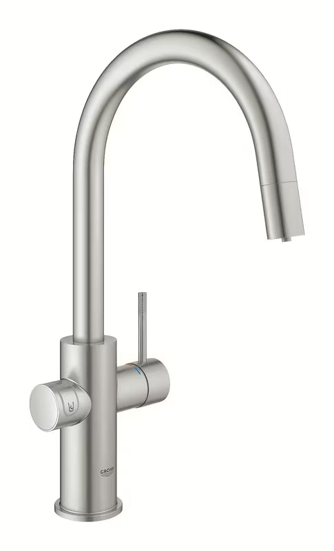 Grohe Blue Home armatura za pomivalno korito supersteel s filtracijo in hladilnikom pro za negazirano in gazirano vodo