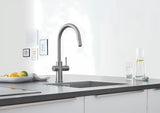 Grohe Blue Home armatura za pomivalno korito supersteel s filtracijo in hladilnikom pro za negazirano in gazirano vodo