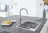 Grohe Blue Home armatura za pomivalno korito supersteel s filtracijo in hladilnikom pro za negazirano in gazirano vodo