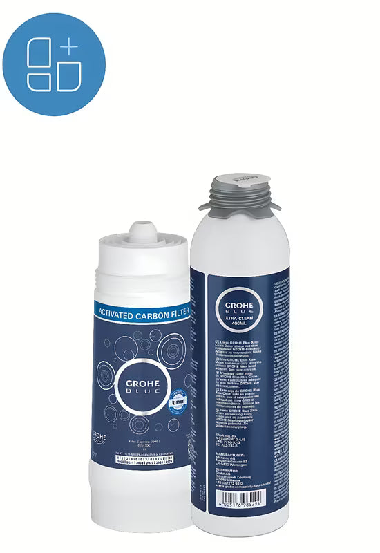 Aktivno ogljikov filter Grohe Blue pro sistemi Grohe Blue za območja z mehko vodo pod 9° dKH.