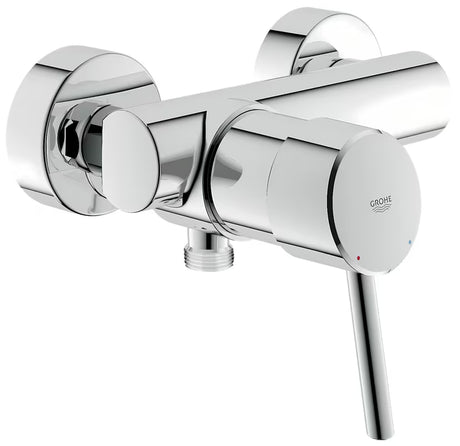 Stenska enoročna armatura za tuš Grohe Concetto New v krom izvedbi z ovalnim dizajnom