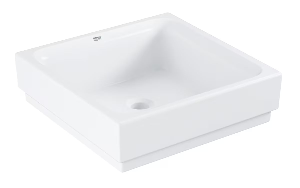 Belo keramično umivalnik na ploščo Grohe Cube Ceramic 40x40 cm brez preliva