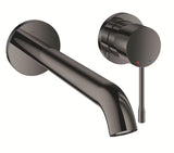 Grohe Essence podometna armatura za umivalnik v izvedbi Hard Graphite brez podometnega elementa.