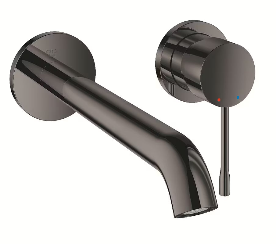 Grohe Essence podometna armatura za umivalnik v izvedbi Hard Graphite brez podometnega elementa.
