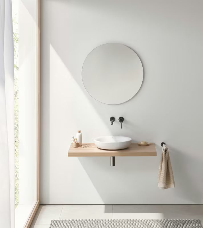 Grohe Essence podometna armatura za umivalnik v izvedbi Hard Graphite brez podometnega elementa.