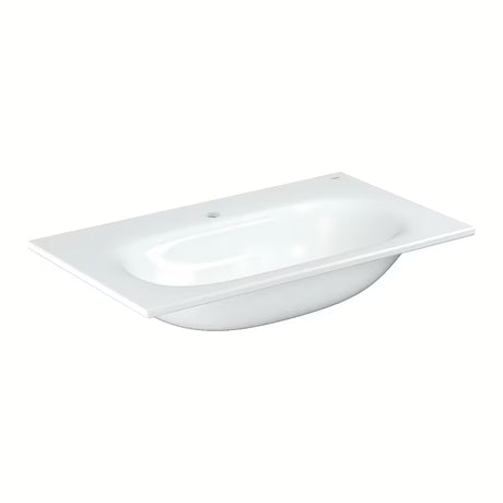 Viseče vgradni umivalnik Grohe Essence Ceramic 800x460 mm v beli keramiki Alpine White.