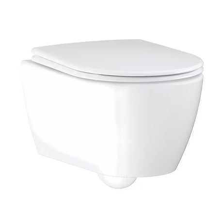 Viseča WC Školjka Grohe Essence Ceramic v beli barvi Alpine White z izvedbo rimless