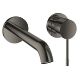 Podometna stenska armatura za umivalnik Grohe Essence New v izvedbi Hard Graphite
