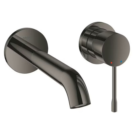 Podometna stenska armatura za umivalnik Grohe Essence New v izvedbi Hard Graphite