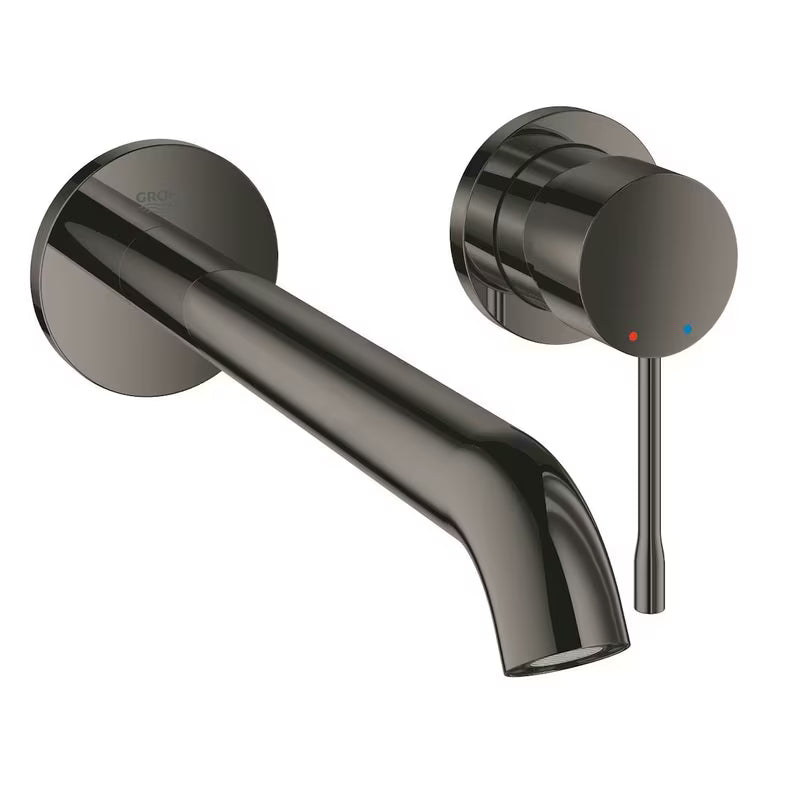 Podometna armatura za umivalnik Grohe Essence New v izvedbi Hard Graphite z ročnim upravljanjem
