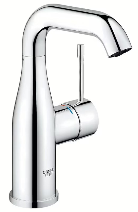 Kromirana armatura za umivalnik Grohe Essence New s srednje visokim izlivom in vrtljivim izlivom