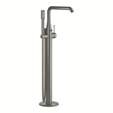 Talna armatura za kad Grohe Essence New z ročno prho v izvedbi brushed hard graphite.