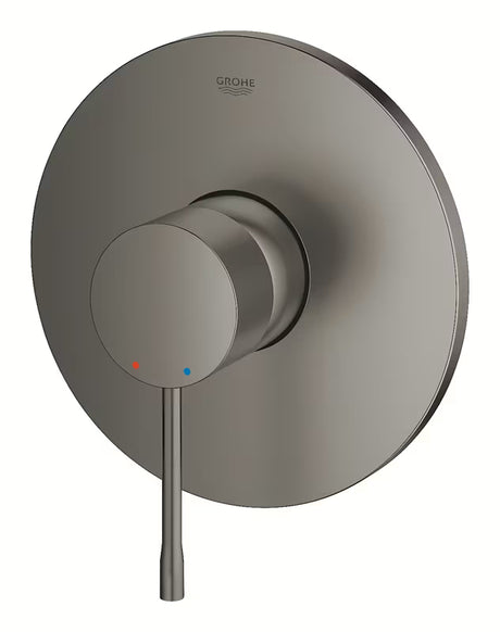 Podometna enoročna armatura za tuš Grohe Essence New v izvedbi brushed hard graphite