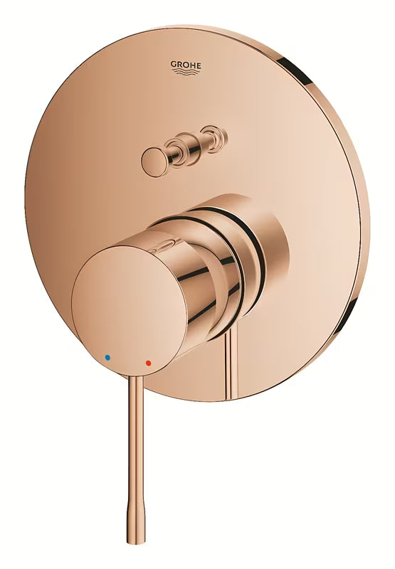 Podometna pršna in armatura za kad Grohe Essence New v izvedbi warm sunset z 2-smernim preklopnikom