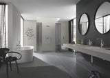 Podometna armatura za tuš Grohe Essence New v izvedbi supersteel z ročnim upravljanjem in 2-smernim preklopnikom.