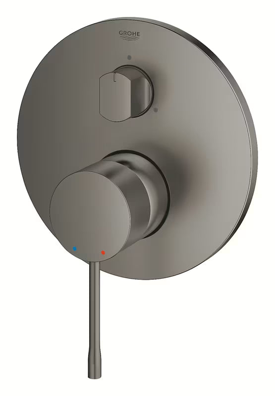 Podometna enoročna armatura za tuš Grohe Essence New v barvi brushed hard graphite s 3-smernim preklopnikom