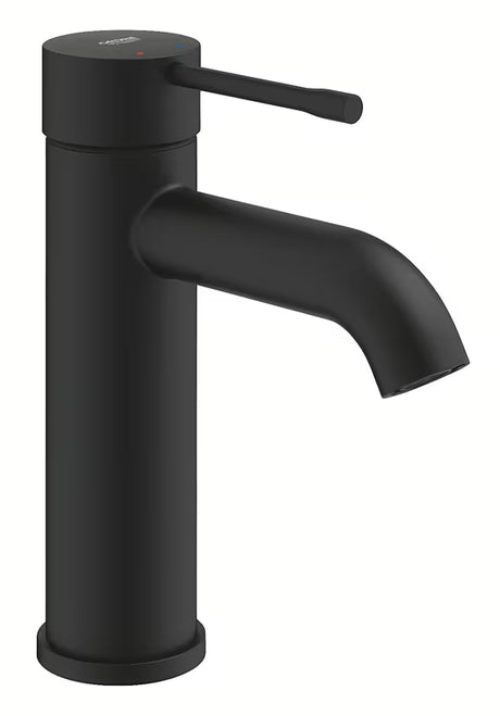 Umivalniška enoročna armatura Grohe Essence New v mat barvi phantom black brez odtoka