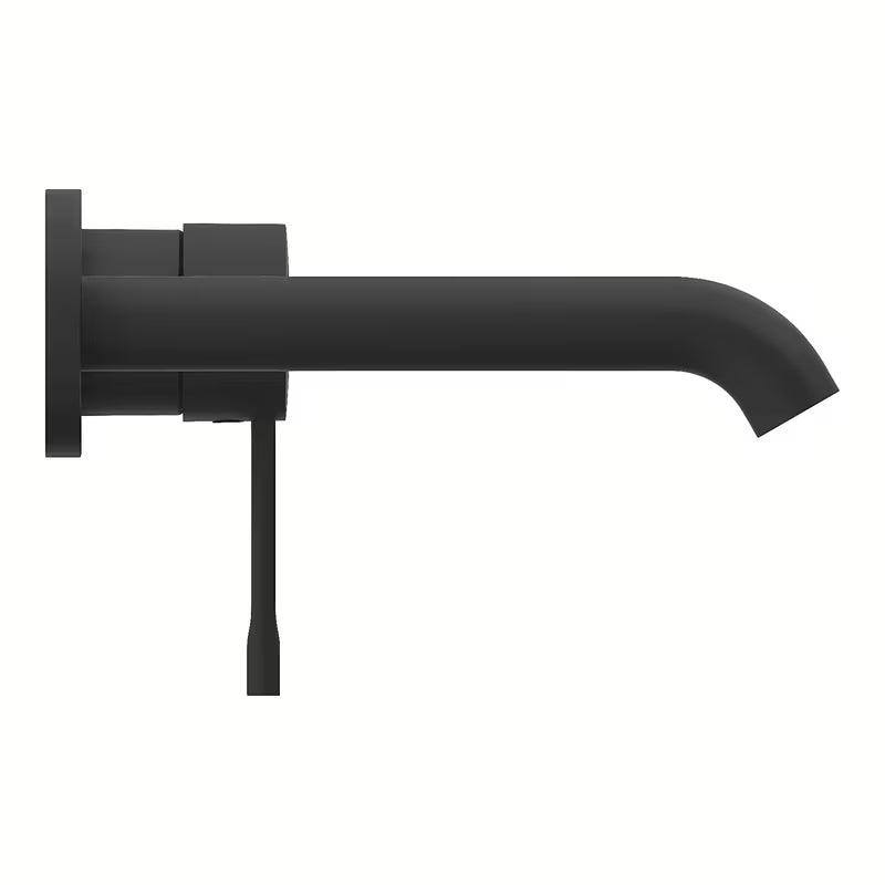 Grohe Essence New podometna armatura za umivalnik za na steno v barvi phantom black z ročico in rozeto