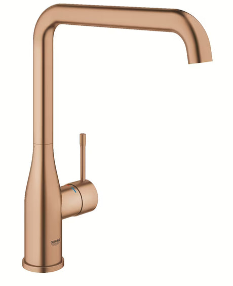 Grohe Essence New armatura za pomivalno korito z visokim vrtljivim izlivom v barvi brushed warm sunset