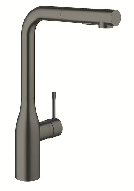 Armatura za Pomivalno Korito Grohe Essence New brushed hard graphite z visokim izlivom in izvlečno prho