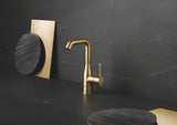 Grohe Essence New visoka enoročna armatura za umivalnik v izvedbi Brushed Cool Sunrise z vrtljivim izlivom