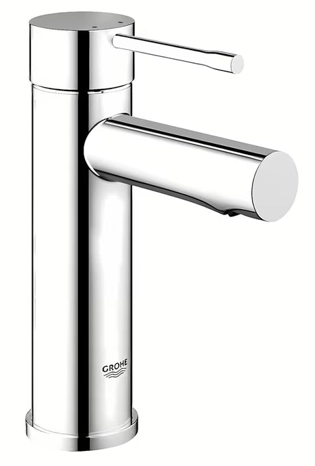 Kromirana armatura za umivalnik Grohe Essence New z ročnim upravljanjem in gladkim ohišjem