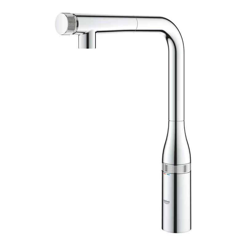 Grohe Essence smartcontrol armatura za pomivalno korito v kromu z visokim vrtljivim izlivom in izvlečno prho