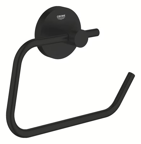 Mat črn držalo za toaletni papir Grohe Essentials brez pokrova s skritim pritrjevanjem