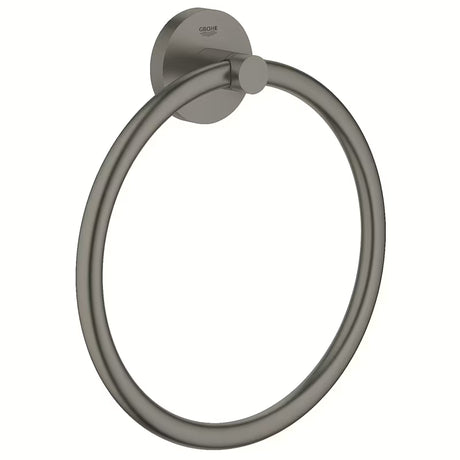 Obroč za brisače Grohe Essentials v izvedbi Brushed Hard Graphite s skritim pritrjevanjem