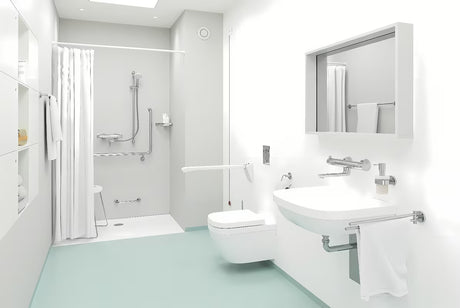 Kromiran držalo za brisače Grohe Essentials z dvema vrtljivima ročajema in skritim pritrjevanjem