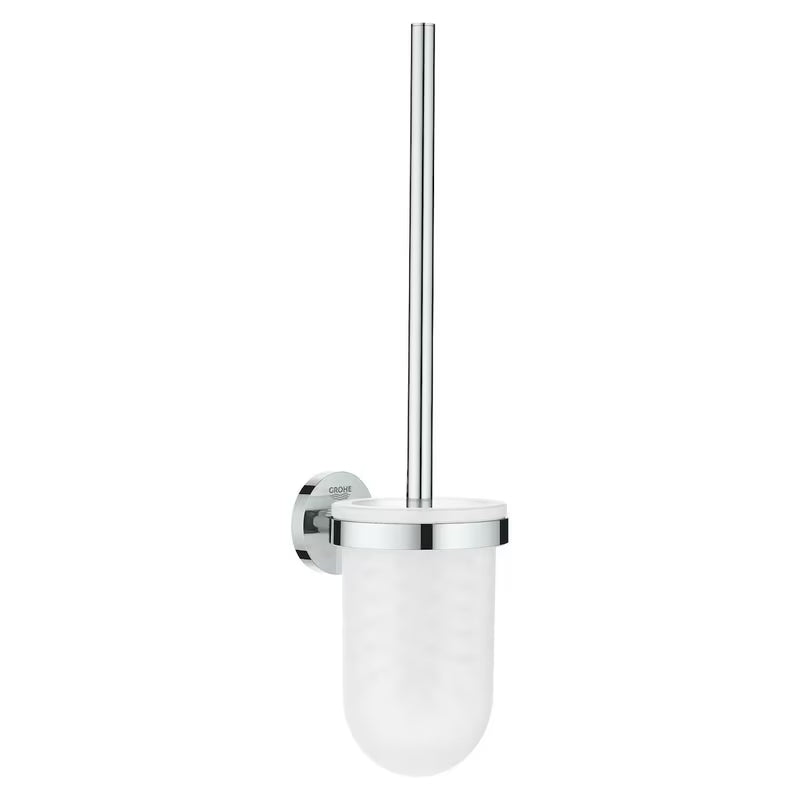 Grohe Essentials komplet WC ščetke v kromu s stensko montažo in skritim pritrjevanjem