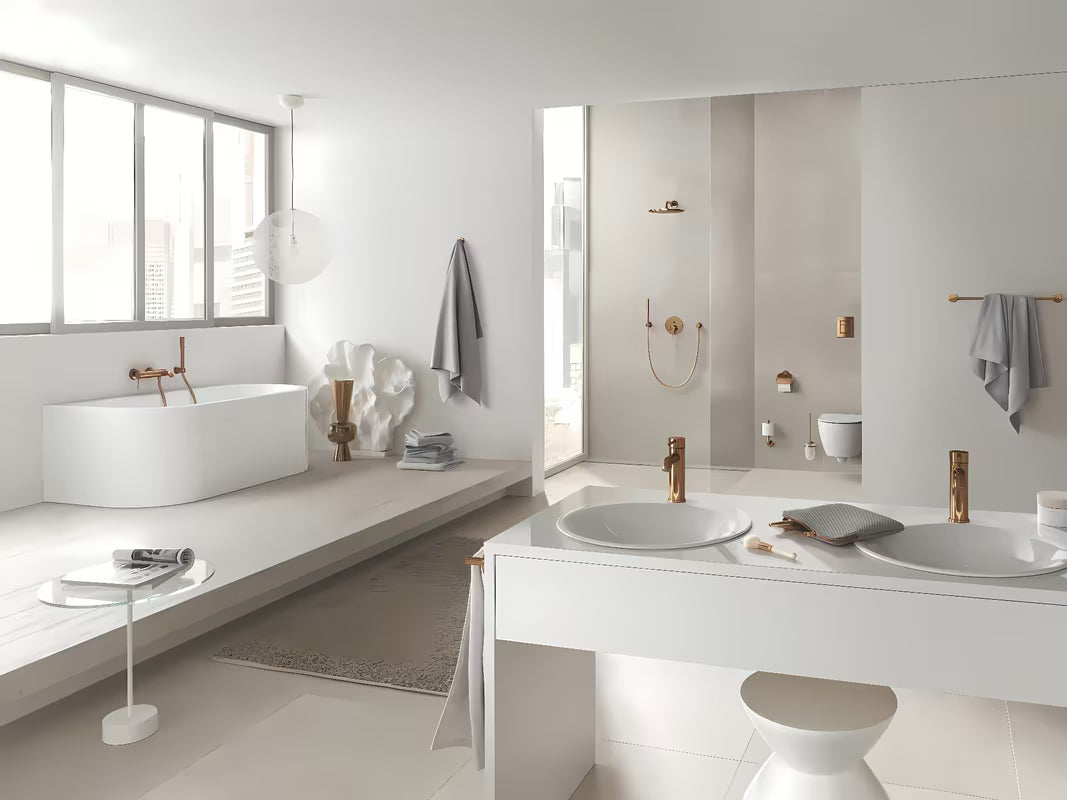 Komplet WC ščetke Grohe Essentials v izvedbi warm sunset s skritim pritrjevanjem