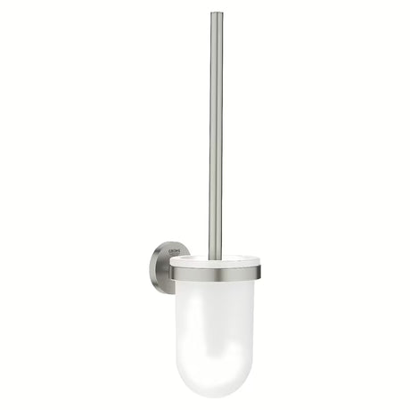 Komplet WC ščetke Grohe Essentials v mat izvedbi supersteel s skritim pritrjevanjem na steno.