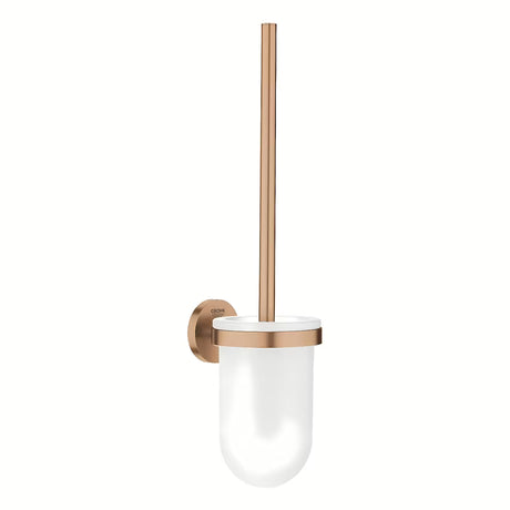 Komplet WC ščetke Grohe Essentials v izvedbi brushed warm sunset s skritim stenskim pritrjevanjem.