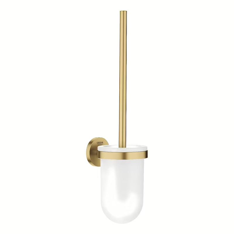 Komplet WC ščetke Grohe Essentials v izvedbi Brushed Cool Sunrise s skritim stenskim pritrjevanjem.