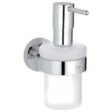 Grohe Essentials dozirnik tekočega mila brez držala v kromirani izvedbi s stekleno posodico