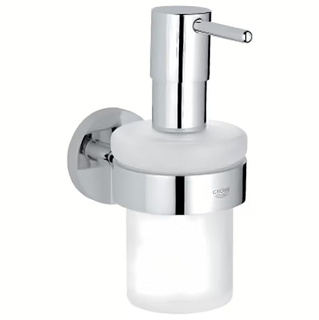 Grohe Essentials dozirnik tekočega mila brez držala v kromirani izvedbi s stekleno posodico