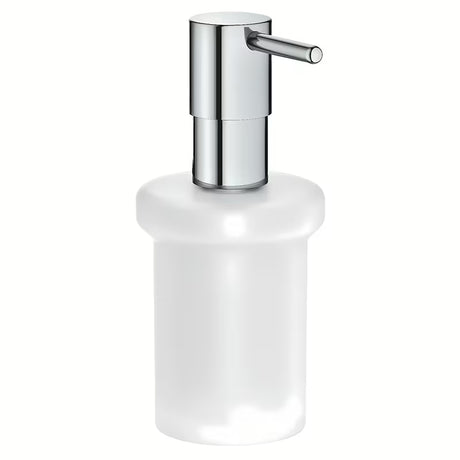 Grohe Essentials dozirnik tekočega mila brez držala v kromirani izvedbi s stekleno posodico