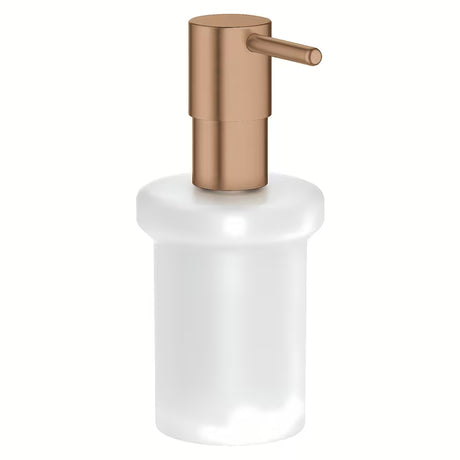 Grohe Essentials dozirnik za milo brez držala v izvedbi Brushed Warm Sunset s stekleno posodico