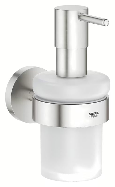 Dozirnik za Milo Grohe Essentials v mat izvedbi supersteel s skritim pritrjevanjem