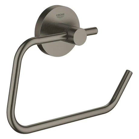 Držalo za toaletni Papir Grohe Essentials v izvedbi Brushed Hard Graphite s skritim pritrjevanjem