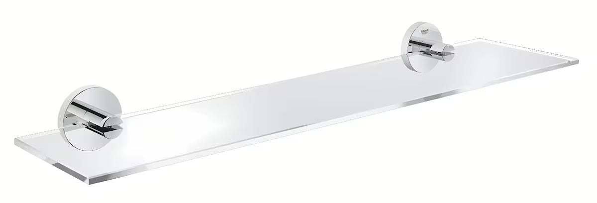 Steklen polica Grohe Essentials v kromirani izvedbi s skritim pritrjevanjem