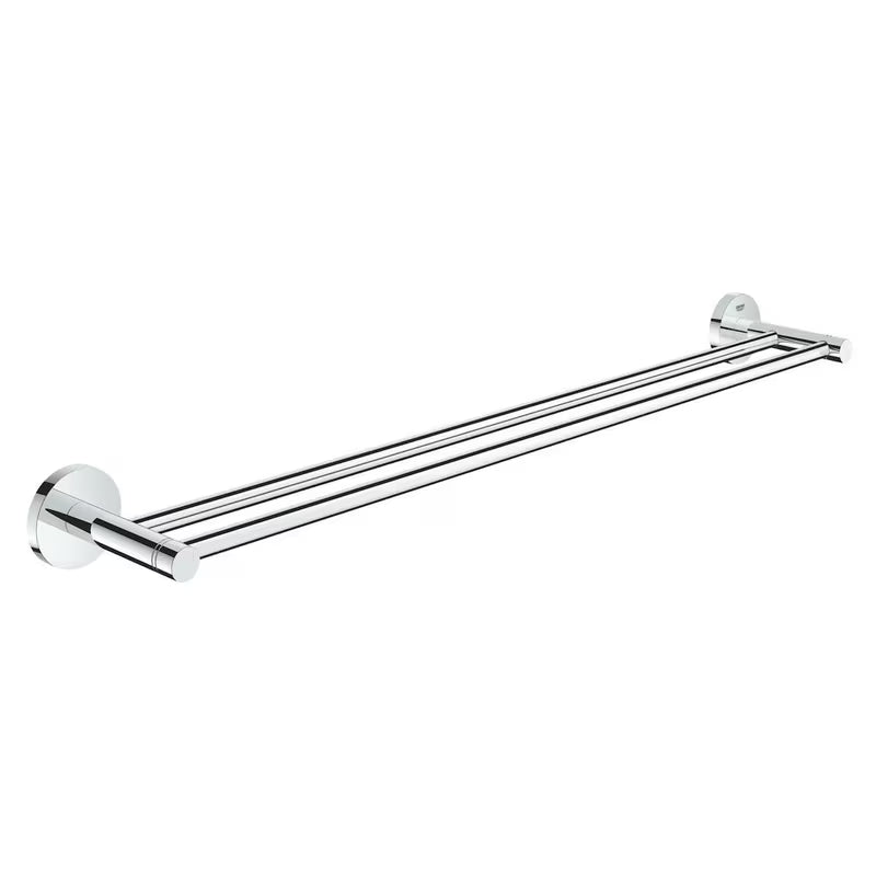 Dvojni kromiran držalo za brisače Grohe Essentials s skritim stenskim pritrjevanjem