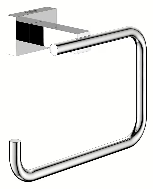 Kromiran držalo za toaletni papir Grohe Essentials Cube brez pokrova s skritim pritrjevanjem