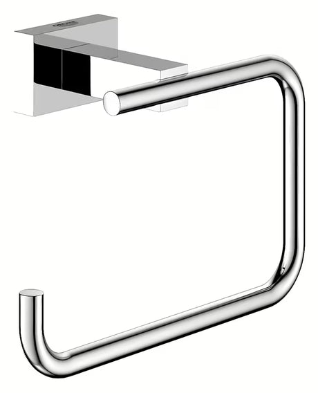 Kromiran držalo za toaletni papir Grohe Essentials Cube brez pokrova s skritim pritrjevanjem