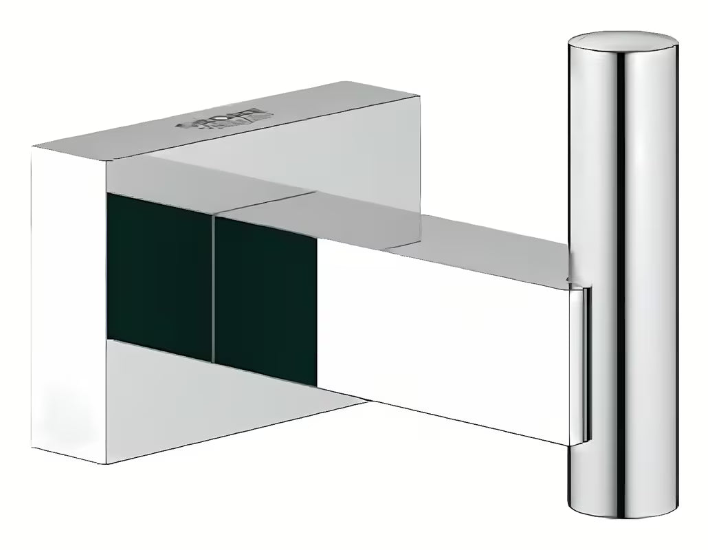Kromiran stenski kavelj za kopalni plašč Grohe Essentials Cube s skritim pritrjevanjem