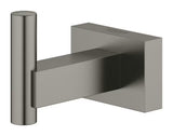 Kavelj za kopalni plašč Grohe Essentials Cube v brušeni izvedbi hard graphite s skritim pritrjevanjem